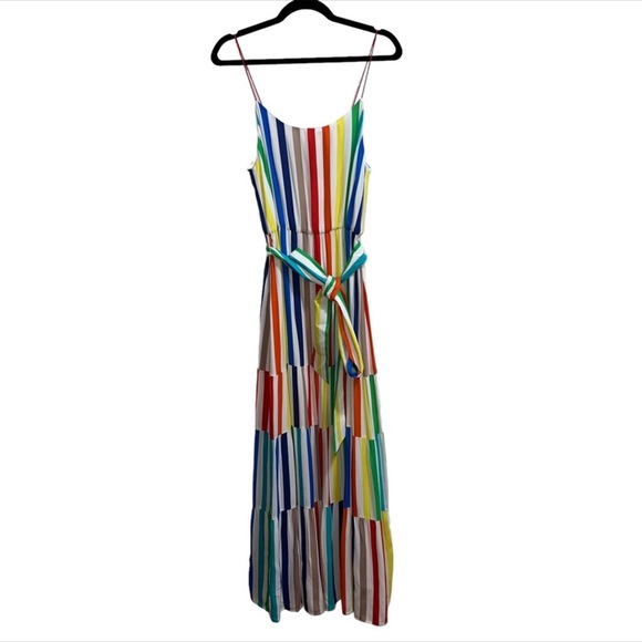 NWT ALICE + OLIVIA Janan Rainbow Striped Dress Size XL/12 - Picture 8 of 8